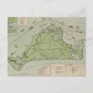 Postale Carte vintage du vignoble de Marthas (1913)