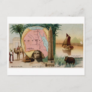 Postale Carte Vintage Égypte 1889