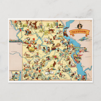 Postale Carte Vintage Missouri Funny