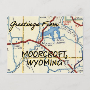 Postale Carte Vintage Moorcroft Wyoming