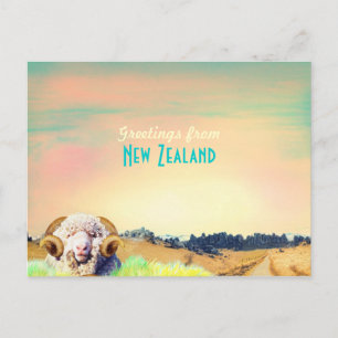 Postale Carte vintage néo-zélandaise