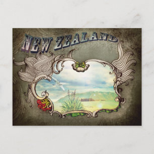 Postale Carte vintage néo-zélandaise