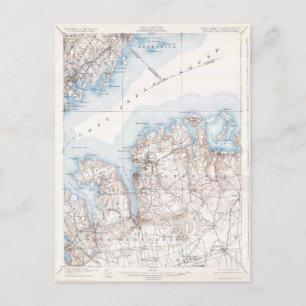 Postale Carte vintage Oyster Bay Long Island New York