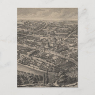 Postale Carte vintage Pictorial d'Oxford Angleterre (1850)