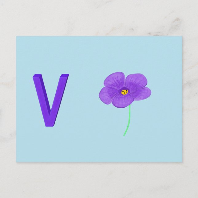 Postale Carte Violet (Devant)