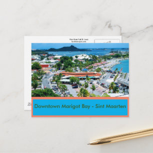Postale Centre-ville  Baie de Marigot Saint-Martin Carte P