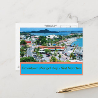 Postale Centre-ville  Baie de Marigot Saint-Martin Carte P