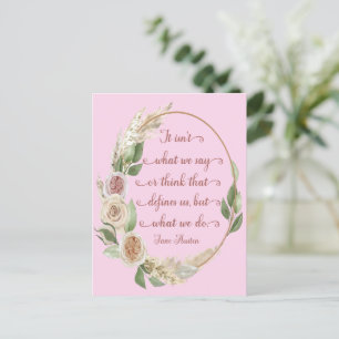 Postale C'est ce que nous faisons Jane Austen Citer carte 