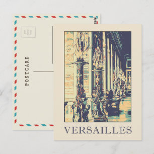 Postale Château de Versailles illustration France Carte po