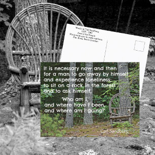 Postale Citation de Carl Sandburg Qui suis-je Carte postal