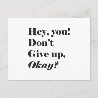 Postale Citation Inspirationnelle et encourageante Carte p
