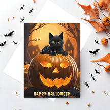 Citrouille Fantomatique Joyeux Halloween Carte Pos