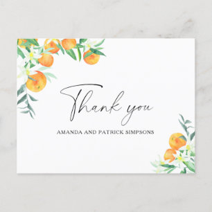 Postale Citrus - Carte de remerciement de mariage