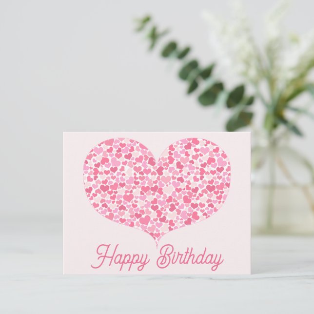 Postale Cœur de cœurs | Carte d'anniversaire (Debout devant)