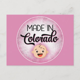 Postale Colorado Baby Funny Pink Nouvelle Fille Carte Post