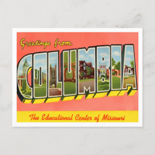 Postale Columbia, Missouri Vintage Big Letters Carte posta