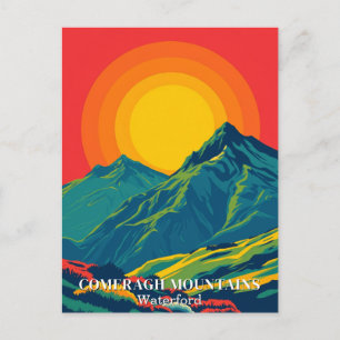 Postale Comeragh Mountains Irlande Retro Travel Carte post