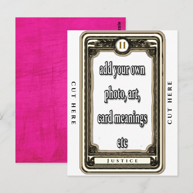 Postale Concevoir La Carte Tarot Justice (Devant / Derrière)