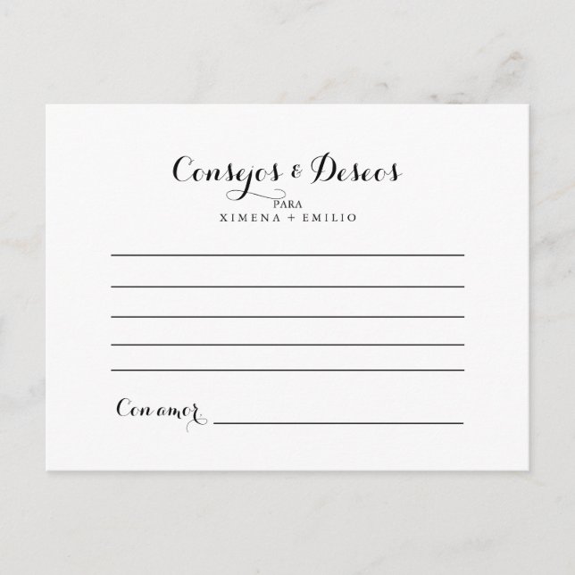 Postale Consejos y Deseos Modernos Carte de conseil Mariag (Devant)
