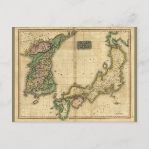 Postale Corea (Corée) et Carte du Japon (1815)