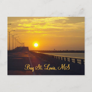 Postale Coucher de soleil à Bay St. Louis, MS Carte postal