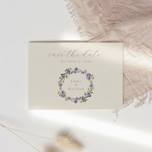 Postale Couronne de botanique violette lilas carte de rése