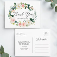 Couronne de mariage de printemps blush Carte de re