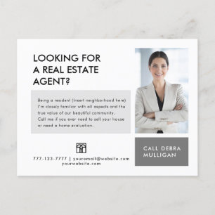 Postale Courtier immobilier moderne minimaliste carte post