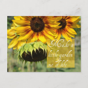 Postale Créer Une Carte De Poste De Tournesols De Jardin