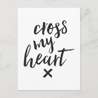 Postale Cross My Heart - Carte Inspiration