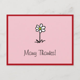 Postale Daisy Precious Beaucoup Merci Carte personnalisée