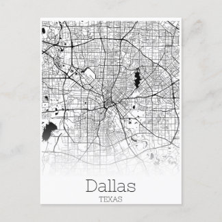 Postale Dallas Texas USA Travel City Carte routière