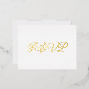 Postale De Vacances En Aluminium Carte RSVP blanc élégante à costumes
