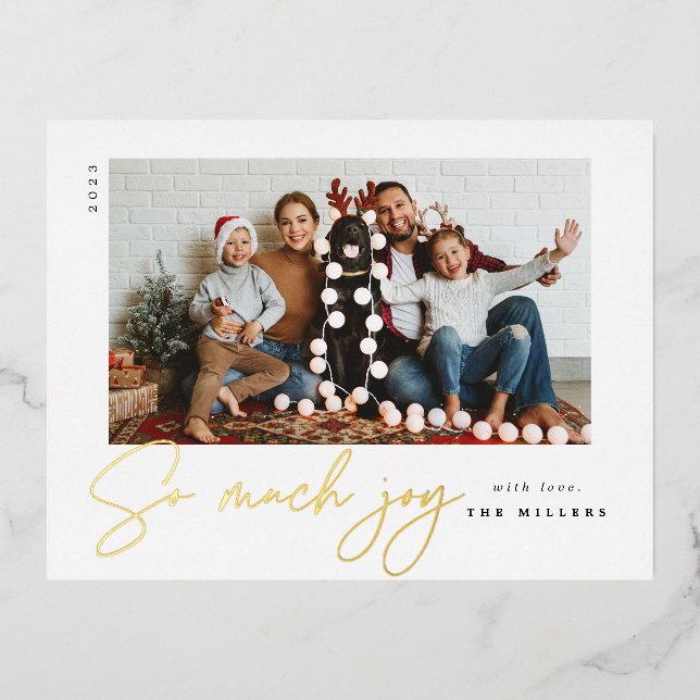 Postale De Vacances En Aluminium Carte So Much Joy - feuille (Recto)