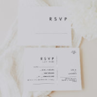 Demande de chanson minimaliste moderne carte RSVP