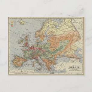 Postale Densité démographique Carte européenne