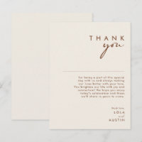 Désert simple | Carte de remerciements blanc natur