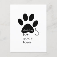 Désolé pour votre perte Pet carte de sympathie