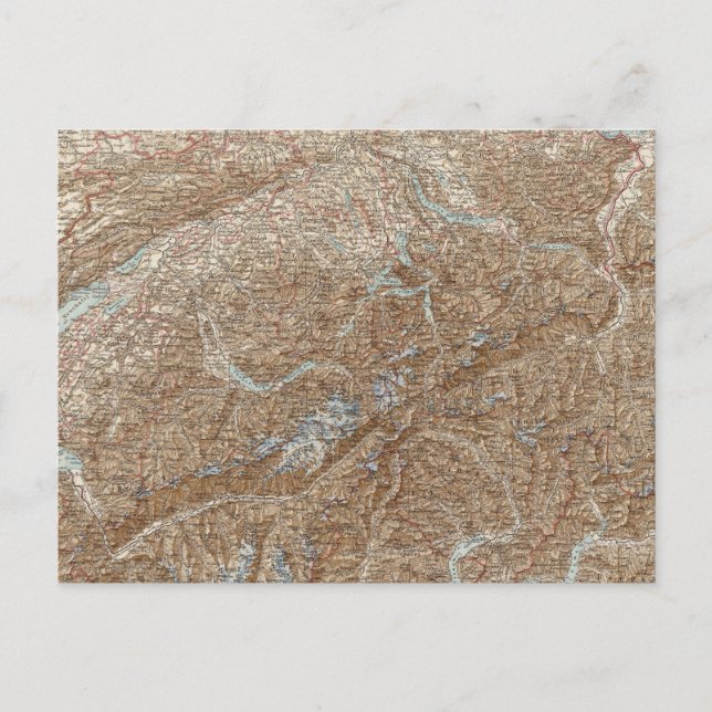 Postale Die Schweiz, Suisse Carte Atlas (Devant)