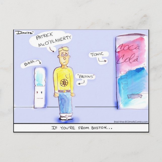 Postale Dimwitz Comics "If You are from Boston" Carte post (Devant)
