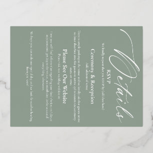 Postale D'invitation À Feuilles D'aluminium Carte de détail de l'huile pour les emballages d'i