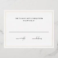Carte RSVP de mariage élégant et intemporelle