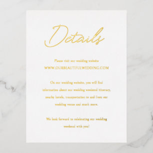 Postale D'invitation À Feuilles D'aluminium Élégante carte de boîtier Mariage classique