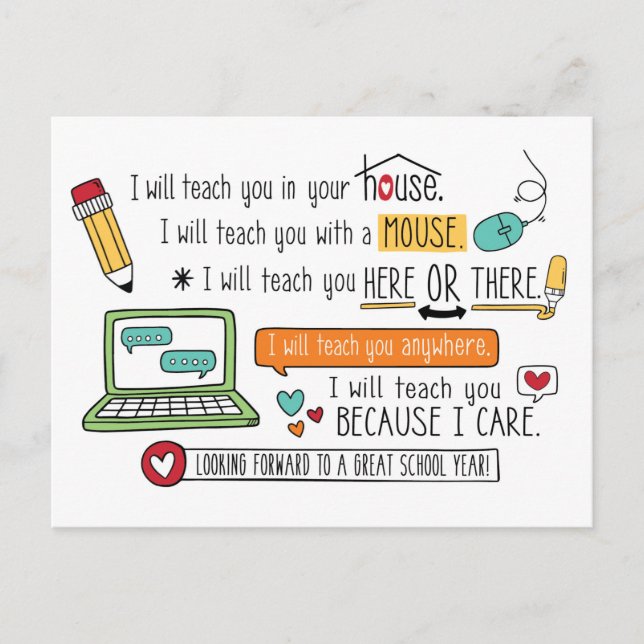 Postale Distance Learning Student Encouragement Carte post (Devant)