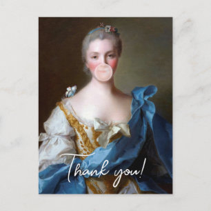 Postale Diva de bubble gum soufflant du bubble gum Carte d