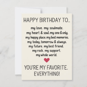Postale Drôle Carte d'anniversaire pour hommes mari Boyami