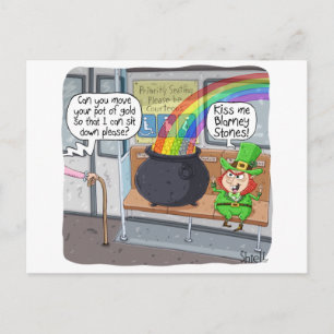 Postale Drôle St Patrick’s Day Cadeau ou carte - Leprechau