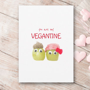 Postale Drôle vegans mignon végétariens vegantine carte po