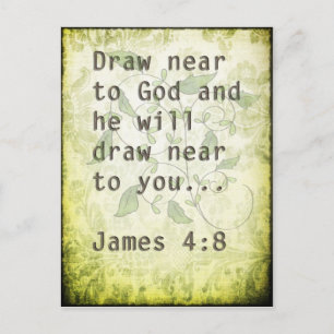 Postale Écriture biblique citation grunge vintage carte po