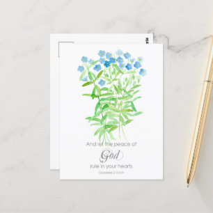 Postale Écriture Colossiens Carte de prière Fleurs sauvage